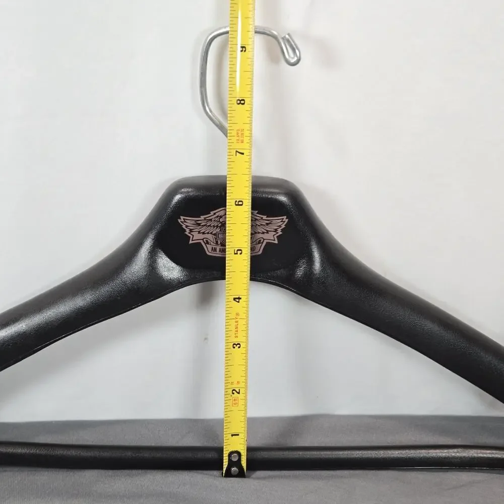 Harley Davidson Clothes Heavy Coat Jacket Hanger Batts Korea Black Plastic Vtg
